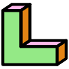 Block L Corner Element from Retro Shapes Set
