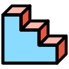 Block Stairs Element from Retro Shapes Set