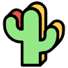 Cactus Element from Retro Shapes Set