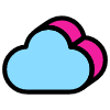 Cloud Element from Retro Shapes Set