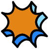 Explode Bang Element from Retro Shapes Set