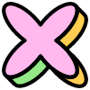 Flower Cross Element from Retro Shapes Set