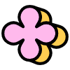 Flower Cute Element from Retro Shapes Set