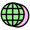 Globe World Element from Retro Shapes Set