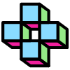 Pixel Cross Joy Stick element - Free transparent PNG, SVG. No sign up needed.