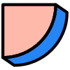 Quater Circle Element from Retro Shapes Set