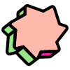 Shuriken Star Spiral Element from Retro Shapes Set