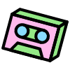 Tape Cassette Music Element from Retro Shapes Set