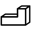 Block L Right Element from Retro Shapes Set