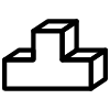 Block T Cross Element from Retro Shapes Set