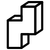 Block Zigzag Vertical Right Element from Retro Shapes Set