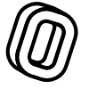 Number 0 Zero Element from Retro Shapes Set