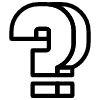 Question Mark  Element from Retro Shapes Set