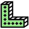 Block L Corner Element from Retro Shapes Set