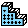 Block Stairs Element from Retro Shapes Set