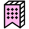 Bookmark Ribbon Element from Retro Shapes Set