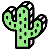 Cactus Element from Retro Shapes Set