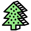 Christmas Tree Element from Retro Shapes Set