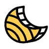 Crescent Moon Element from Retro Shapes Set