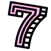 Number 7 Seven Element from Retro Shapes Set