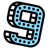 Number 9 Nine Element from Retro Shapes Set