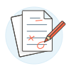 Reviewing Sheet Illustration from UX Colors Set