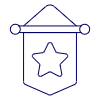 Pennant Star 3 Illustration from UX Line Set