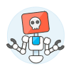 Dead Robot Illustration from UX Colors Set