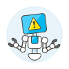 Warning Robot illustration - Free transparent PNG, SVG. No sign up needed.