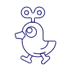 Toy Chick Illustration from UX Line Set