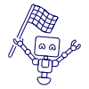 Goal Flag Robot illustration - Free transparent PNG, SVG. No sign up needed.