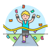 Sports Running Winner 1 Illustration from UX Colors Set