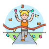 Sports Running Winner 2 Illustration from UX Colors Set