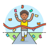 Sports Running Winner 4 Illustration from UX Colors Set