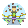 Sports Running Winner 5 Illustration from UX Colors Set