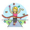 Sports Running Winner 6 Illustration from UX Colors Set