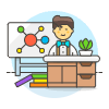 Chemistry Teacher 6 Illustration from UX Colors Set