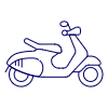 Light Brown Scooter Illustration from UX Line Set | Free Download as SVG Vector and Transparent PNG | Streamline illustrations