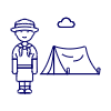 Scout Camp 4 Illustration from UX Line Set