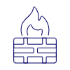 Firewall Secure Illustration from UX Line Set
