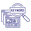 SEO Keyword Browsers Illustration from UX Line Set