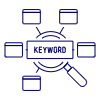 SEO Keyword Network Illustration from UX Line Set