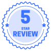 5 Star Review Circle Element from Vector Badges Set