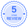 5 Star Review Circle element - Free transparent PNG, SVG. No Sign up needed.