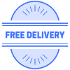 Free Delivery Oval Element from Vector Badges Set