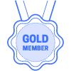 Gold Member Prize Element from Vector Badges Set