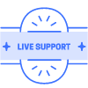 Live Support Star Element from Vector Badges Set