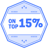 On Top 15 Percent Octagon Element from Vector Badges Set