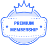 Premium Membership Star Crown Element from Vector Badges Set