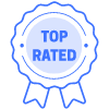 Top Rated Ribbon Element from Vector Badges Set